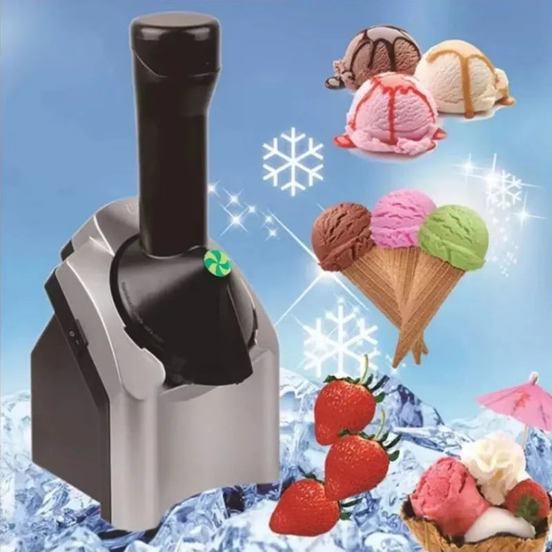 2025 New Household Ice Cream Machine for Making Ice Cream Milkshake Sorbet Smoothie Etc Small Size Silver Black Children'S Gifts