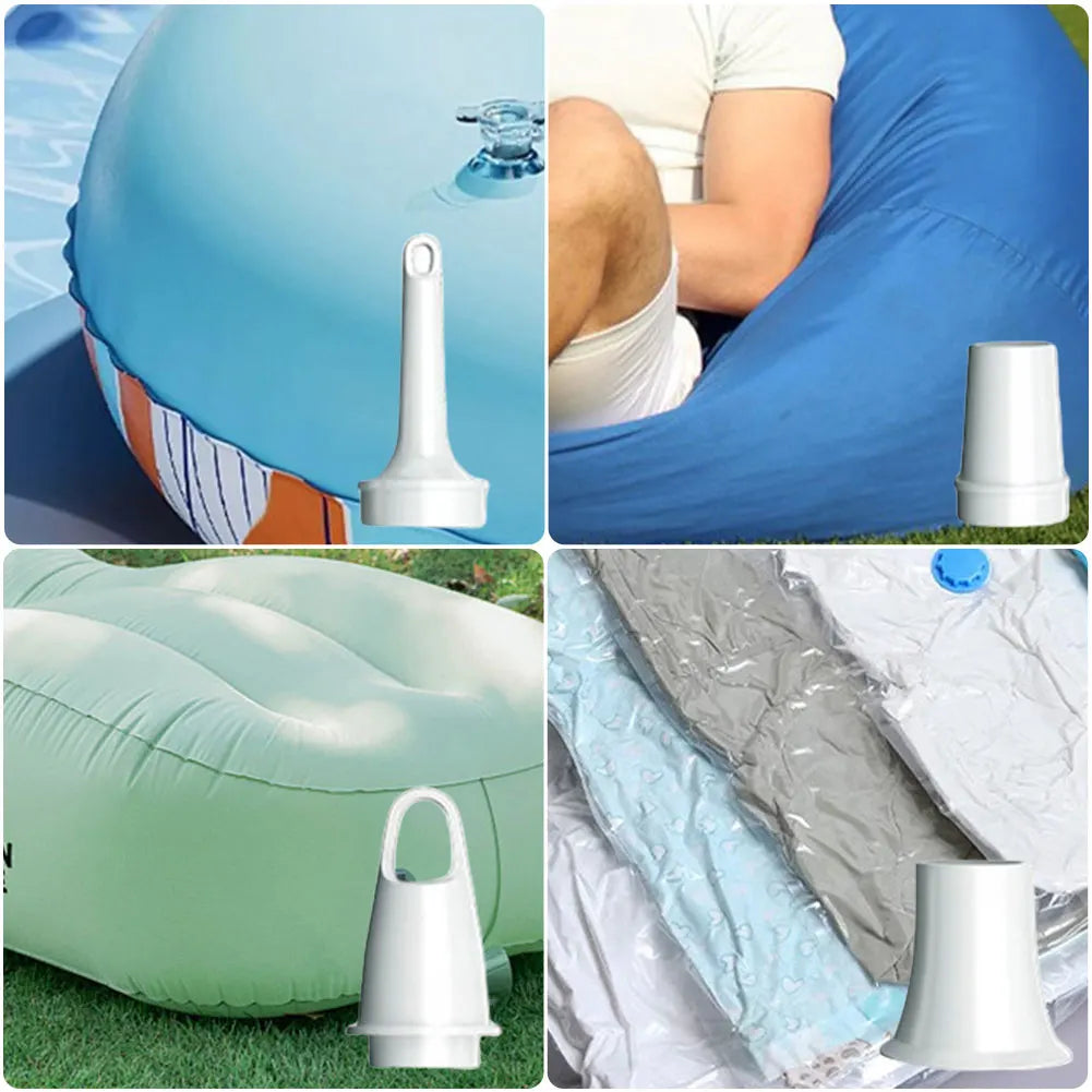 Camping Light Electric Air Pump 4000Pa Mini Inflate Deflate Pump USB Rechargeable Outdoor Inflator Pump for Air Mattresses Beds
