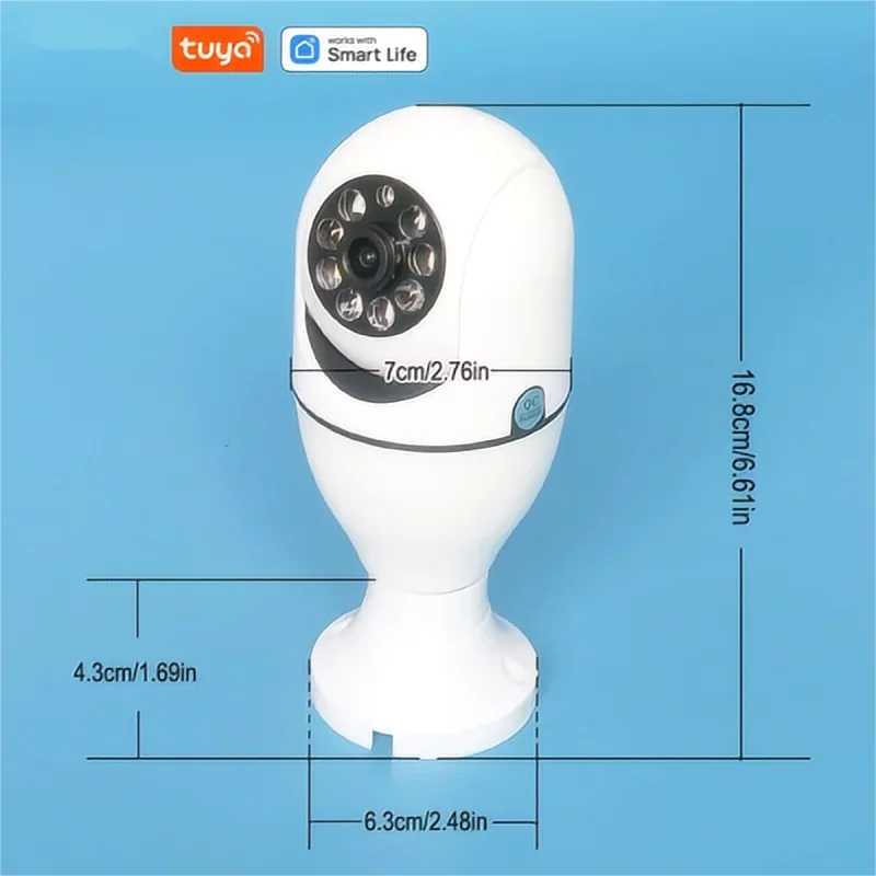 Tuya Smart WiFi Bulb Camera – HD Night Vision & 2-Way Audio
