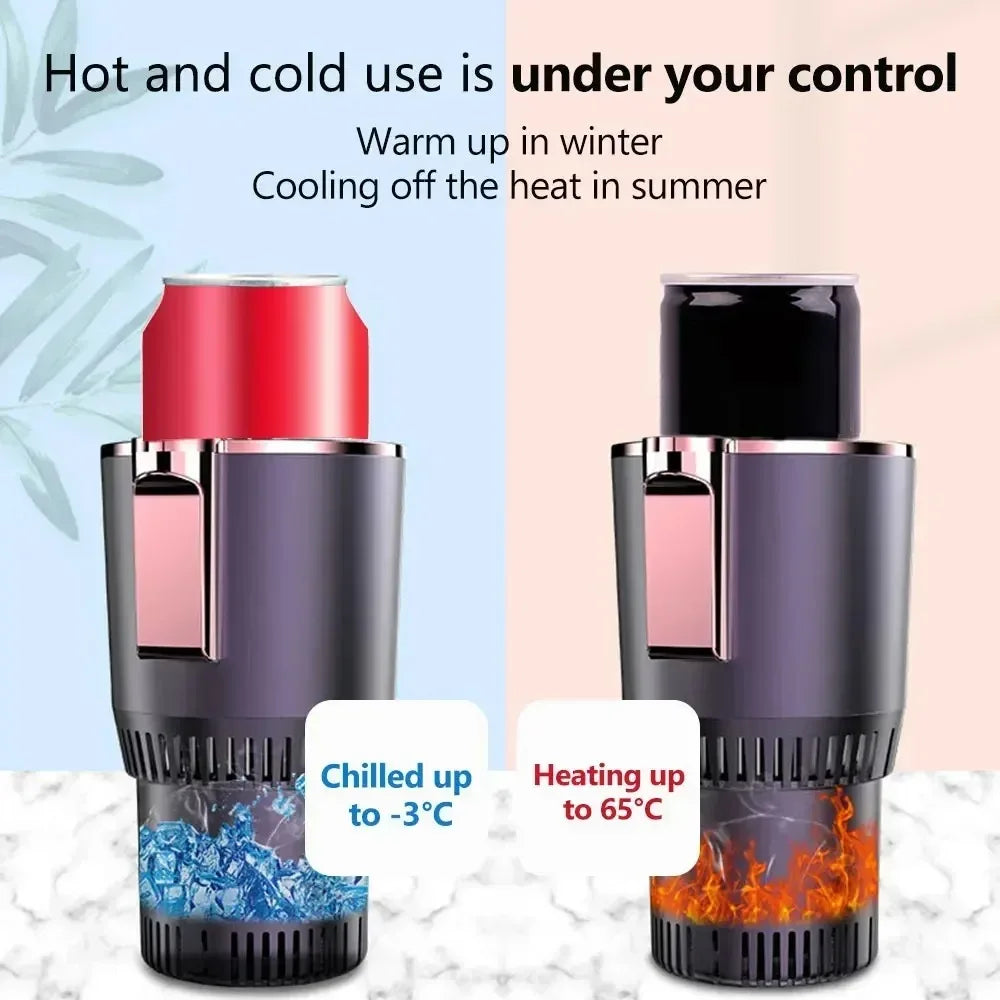 2 in 1 Car Cup Mug Holder DC 12V Warmer Smart Car Cup Car Heating Cooling Cup Touch Screen Office Cup Mug Holder for Home Travel