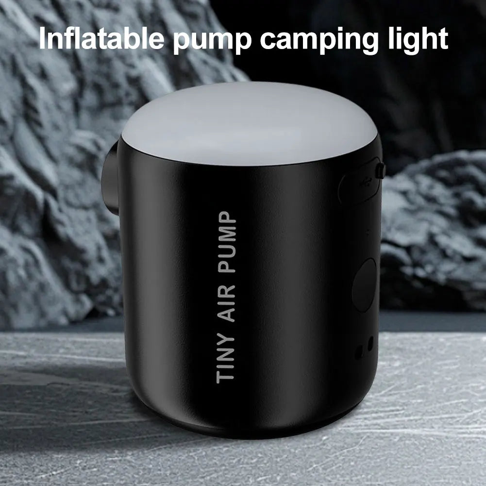 Camping Light Electric Air Pump 4000Pa Mini Inflate Deflate Pump USB Rechargeable Outdoor Inflator Pump for Air Mattresses Beds