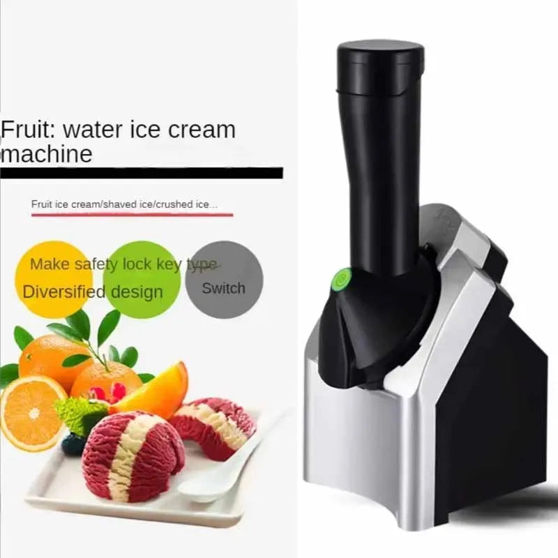 2025 New Household Ice Cream Machine for Making Ice Cream Milkshake Sorbet Smoothie Etc Small Size Silver Black Children'S Gifts