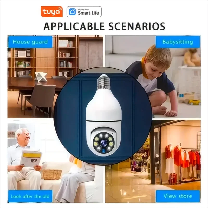 Tuya Smart WiFi Bulb Camera – HD Night Vision & 2-Way Audio