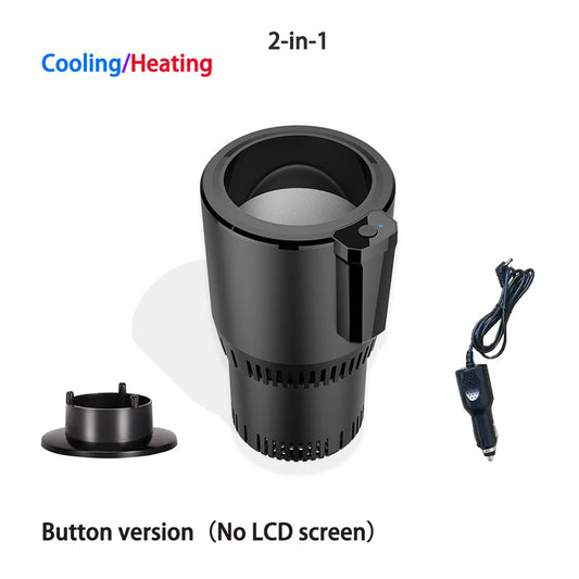 2 in 1 Car Cup Mug Holder DC 12V Warmer Smart Car Cup Car Heating Cooling Cup Touch Screen Office Cup Mug Holder for Home Travel