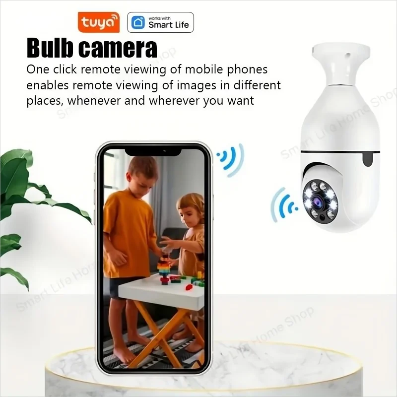Tuya Smart WiFi Bulb Camera – HD Night Vision & 2-Way Audio